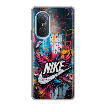 Силиконовый чехол на Huawei Nova 9 SE с принтом Nike Найк Силиконовый чехол на Huawei Nova 9 SE с принтом Nike Найк