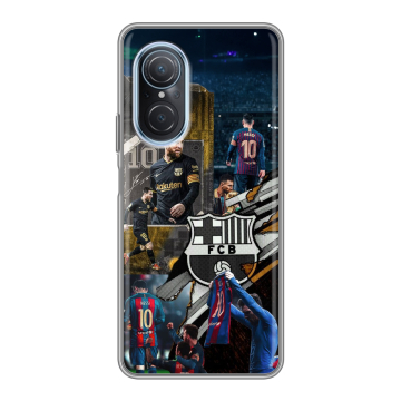 Силиконовый чехол на Huawei Nova 9 SE с принтом Messi Barcelona