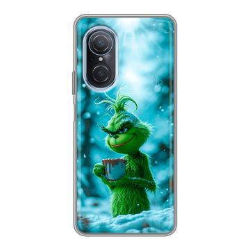 Силиконовый чехол на Huawei Nova 9 SE с принтом Новый год гринч