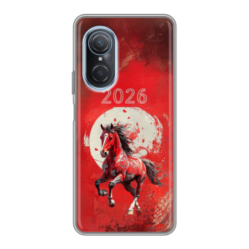 Силиконовый чехол на Huawei Nova 9 SE с принтом Новый год