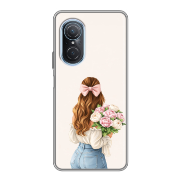 Силиконовый чехол на Huawei Nova 9 SE с принтом женский