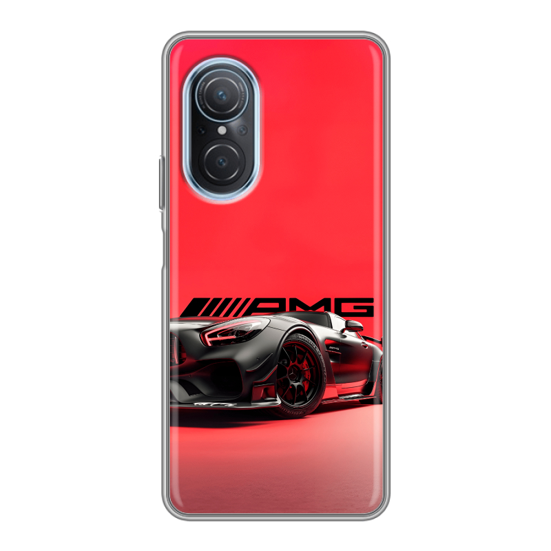 Силиконовый чехол на Huawei Nova 9 SE с принтом Мерседес Mercedes AMG Силиконовый чехол на Huawei Nova 9 SE с принтом Мерседес Mercedes AMG
