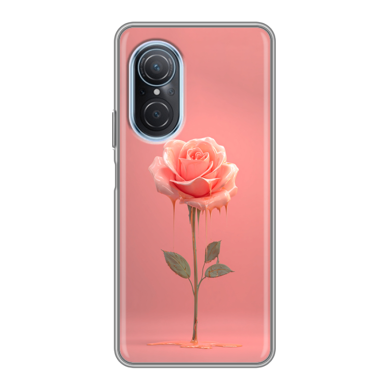 Силиконовый чехол на Huawei Nova 9 SE с принтом Розовая роза Силиконовый чехол на Huawei Nova 9 SE с принтом Розовая роза