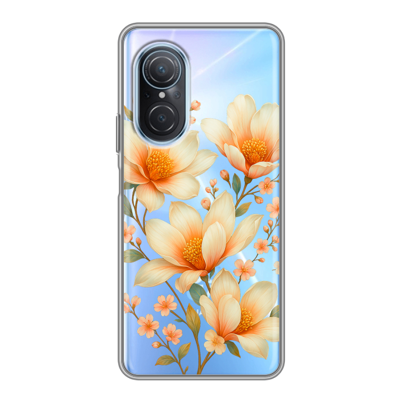 Силиконовый чехол на Huawei Nova 9 SE с принтом Цветы Силиконовый чехол на Huawei Nova 9 SE с принтом Цветы