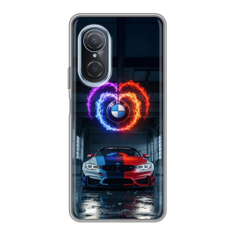 Силиконовый чехол на Huawei Nova 9 SE с принтом BMW БМВ Силиконовый чехол на Huawei Nova 9 SE с принтом BMW БМВ