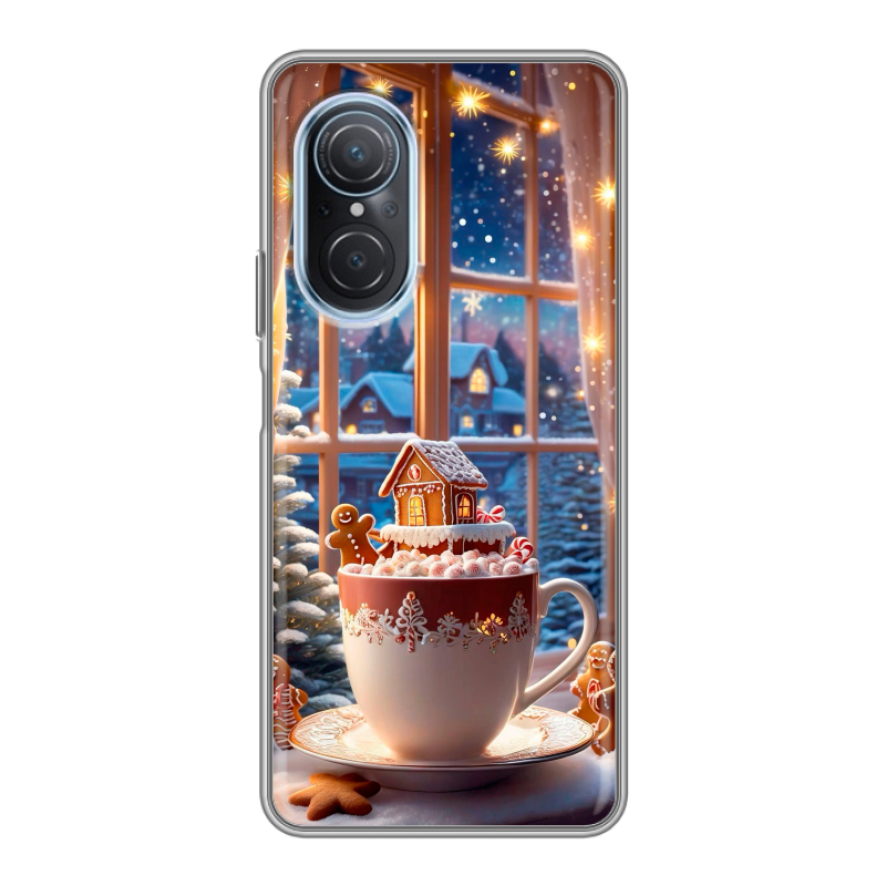 Силиконовый чехол на Huawei Nova 9 SE с принтом Новый год Силиконовый чехол на Huawei Nova 9 SE с принтом Новый год