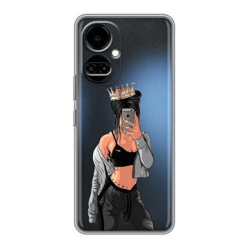 Силиконовый чехол на Tecno Camon 19 с принтом Женские принты