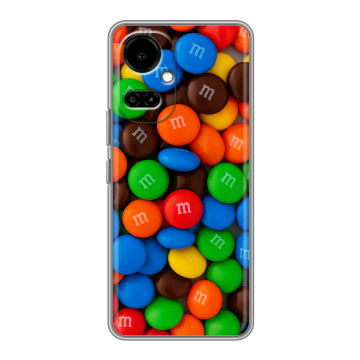 Силиконовый чехол на Tecno Camon 19 с принтом Конфеты