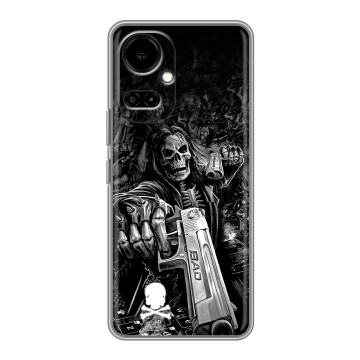 Силиконовый чехол на Tecno Camon 19 с принтом Скелет