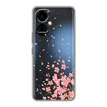 Силиконовый чехол на Tecno Camon 19 с принтом Ветка сакуры