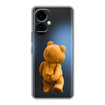 Силиконовый чехол на Tecno Camon 19 с принтом Медведь