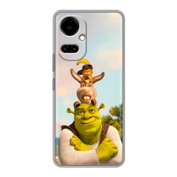Силиконовый чехол на Tecno Camon 19 с принтом Шрек Shrek