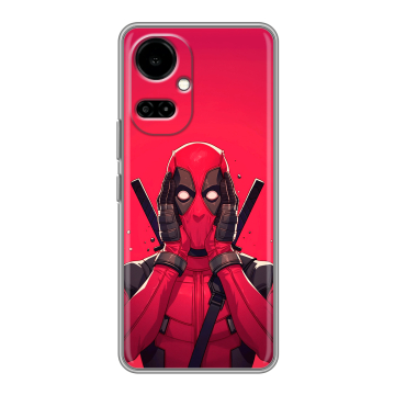 Силиконовый чехол на Tecno Camon 19 с принтом Дедпул Deadpool