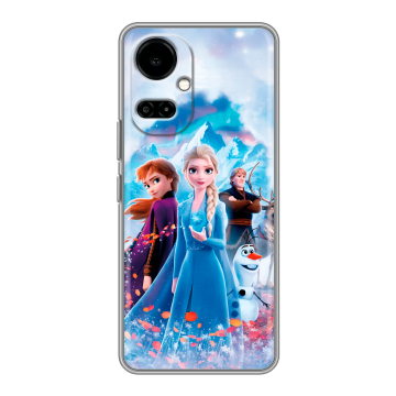 Силиконовый чехол на Tecno Camon 19 с принтом Холодное сердце Frozen