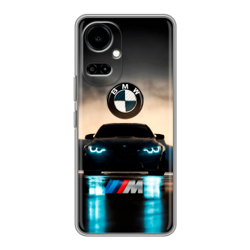Силиконовый чехол на Tecno Camon 19 с принтом БМВ BMW Силиконовый чехол на Tecno Camon 19 с принтом БМВ BMW