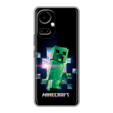 Силиконовый чехол на Tecno Camon 19 с принтом Майнкрафт Minecraft