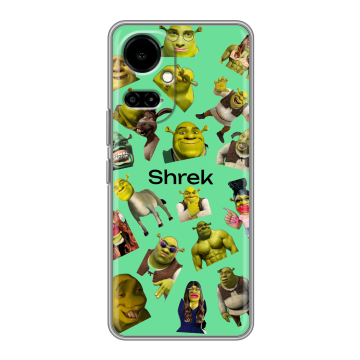 Силиконовый чехол на Tecno Camon 19 с принтом Шрек Shrek