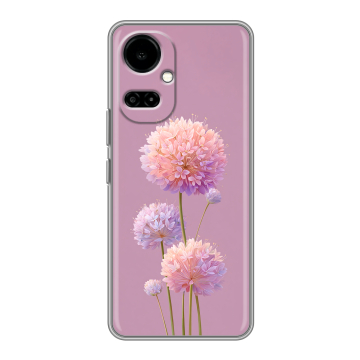 Силиконовый чехол на Tecno Camon 19 с принтом Цветы