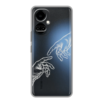 Силиконовый чехол на Tecno Camon 19 с принтом Сотворение мира