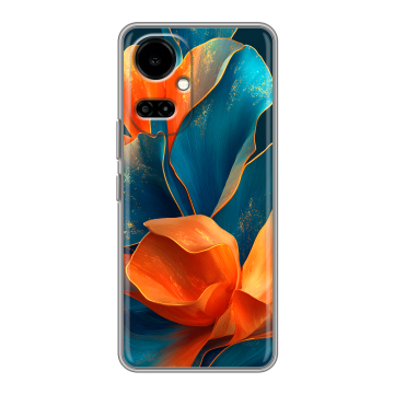 Силиконовый чехол на Tecno Camon 19 с принтом Цветы