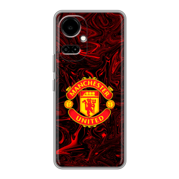 Силиконовый чехол на Tecno Camon 19 с принтом Manchester United