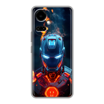 Силиконовый чехол на Tecno Camon 19 с принтом IronMan Железный человек