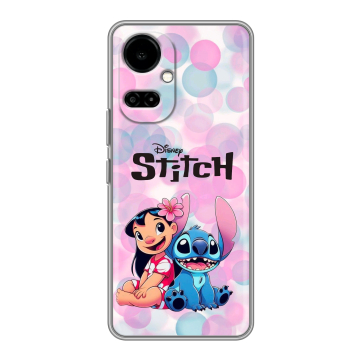 Силиконовый чехол на Tecno Camon 19 с принтом Лило и Стич
