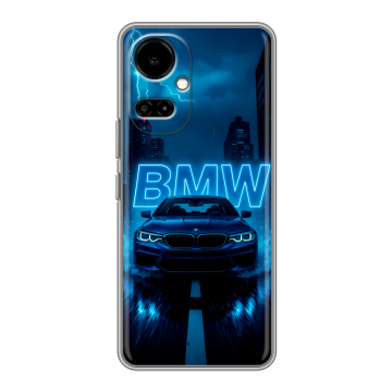 Силиконовый чехол на Tecno Camon 19 с принтом BMW БМВ Силиконовый чехол на Tecno Camon 19 с принтом BMW БМВ
