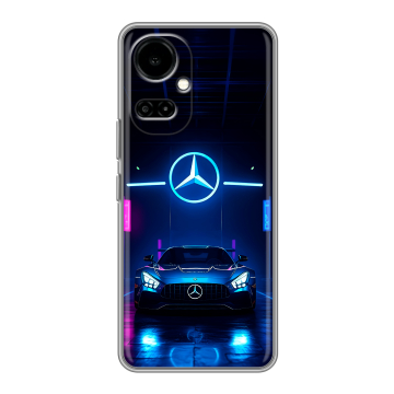 Силиконовый чехол на Tecno Camon 19 с принтом Mercedes Мерседес