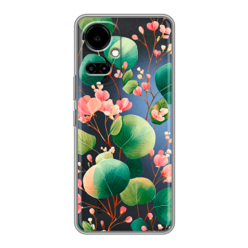 Силиконовый чехол на Tecno Camon 19 с принтом женский