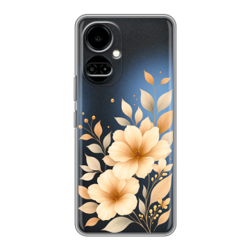 Силиконовый чехол на Tecno Camon 19 с принтом для девушки