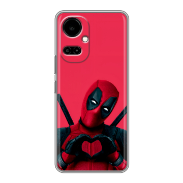 Силиконовый чехол на Tecno Camon 19 с принтом Дедпул Deadpool