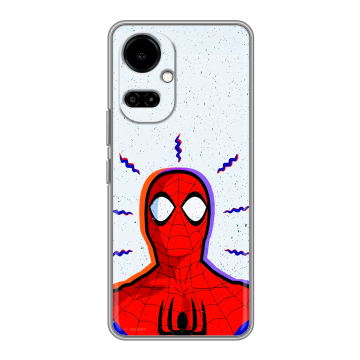 Силиконовый чехол на Tecno Camon 19 с принтом Spiderman Человек паук