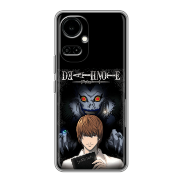 Силиконовый чехол на Tecno Camon 19 с принтом Death note Тетрадь смерти