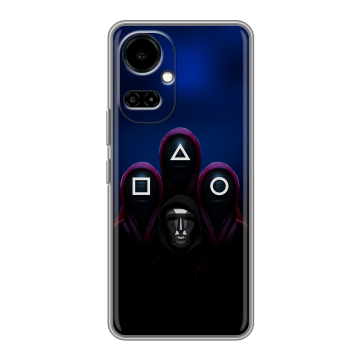 Силиконовый чехол на Tecno Camon 19 с принтом Игра Кальмара