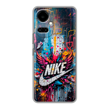 Силиконовый чехол на Tecno Camon 19 с принтом Nike Найк