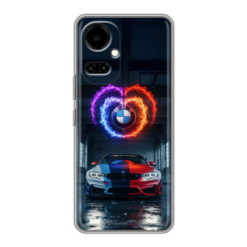 Силиконовый чехол на Tecno Camon 19 с принтом BMW БМВ