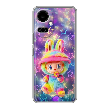 Силиконовый чехол на Tecno Camon 19 с принтом Labubu Лабубу Силиконовый чехол на Tecno Camon 19 с принтом Labubu Лабубу