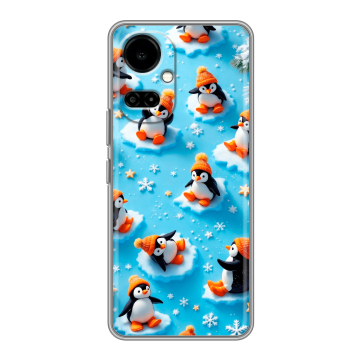 Силиконовый чехол на Tecno Camon 19 с принтом Новый год