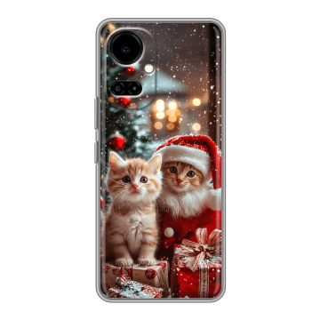 Силиконовый чехол на Tecno Camon 19 с принтом Новый год
