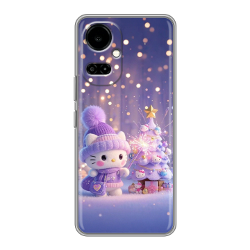 Силиконовый чехол на Tecno Camon 19 с принтом Новый год