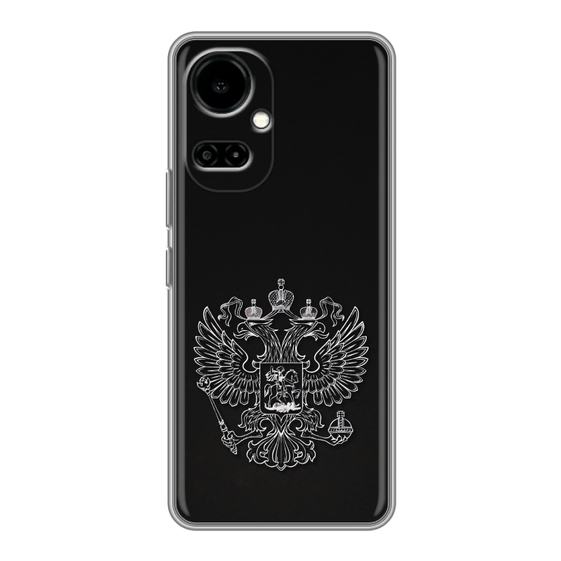 Силиконовый чехол на Tecno Camon 19 с принтом Герб России Силиконовый чехол на Tecno Camon 19 с принтом Герб России