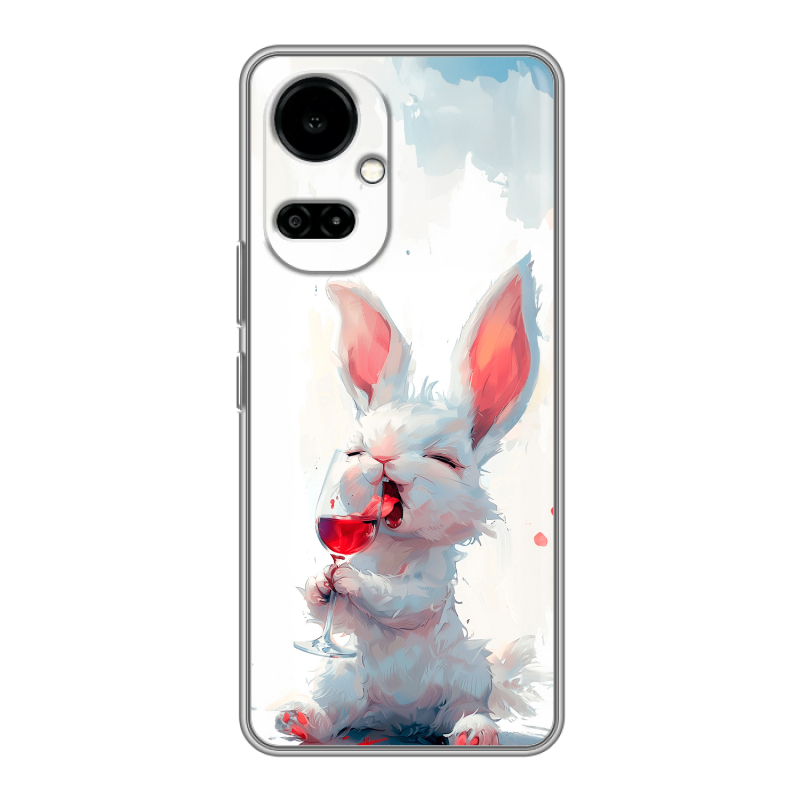 Силиконовый чехол на Tecno Camon 19 с принтом кролик зайчик Силиконовый чехол на Tecno Camon 19 с принтом кролик зайчик