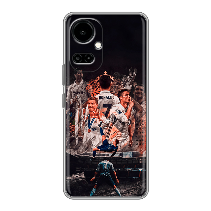 Силиконовый противоударный чехол на Tecno Camon 19 с принтом Реал Роналдо Real Ronaldo Силиконовый противоударный чехол на Tecno Camon 19 с принтом Реал Роналдо Real Ronaldo