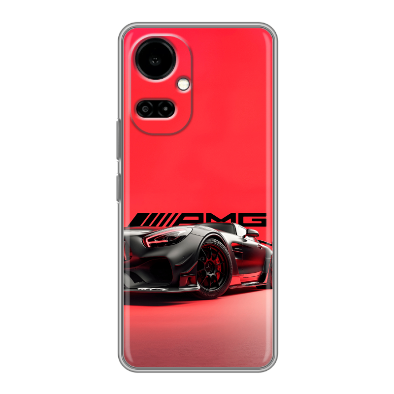 Силиконовый противоударный чехол на Tecno Camon 19 с принтом Мерседес Mercedes AMG Силиконовый противоударный чехол на Tecno Camon 19 с принтом Мерседес Mercedes AMG