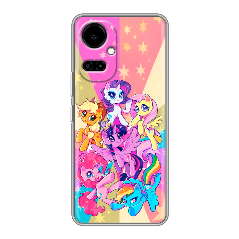 Силиконовый чехол на Tecno Camon 19 с принтом My little pony Дружба чудо Силиконовый чехол на Tecno Camon 19 с принтом My little pony Дружба чудо