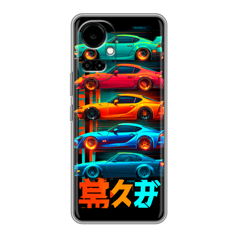 Силиконовый чехол на Tecno Camon 19 с принтом машины тачки Силиконовый чехол на Tecno Camon 19 с принтом машины тачки