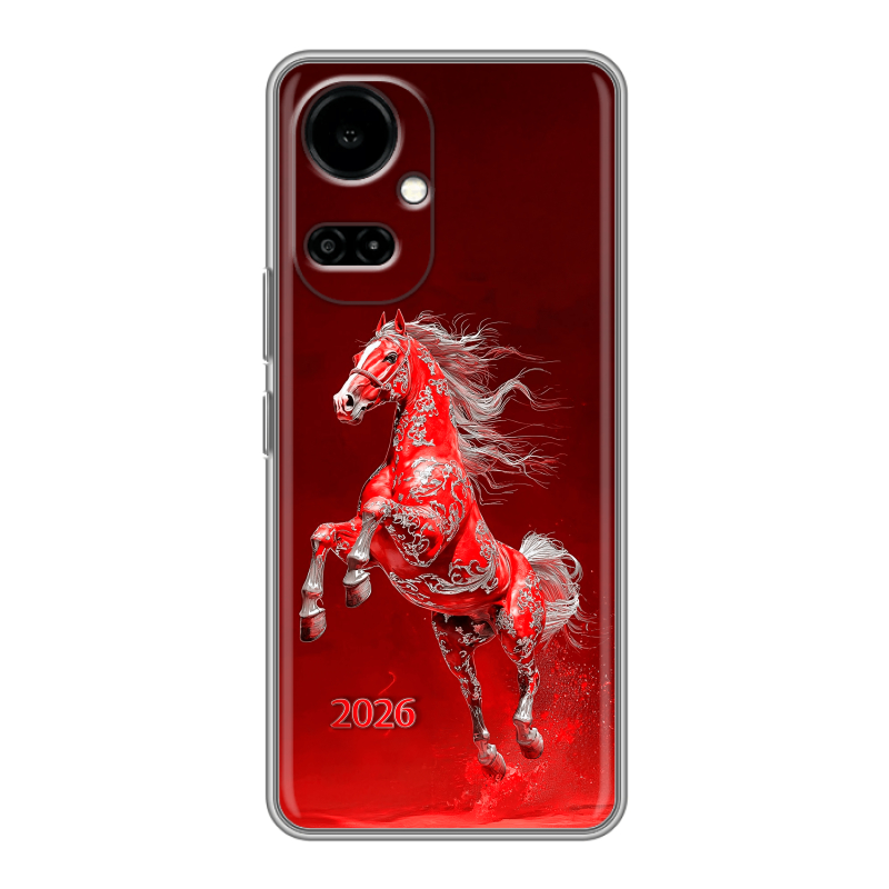 Силиконовый чехол на Tecno Camon 19 с принтом Новый год Силиконовый чехол на Tecno Camon 19 с принтом Новый год