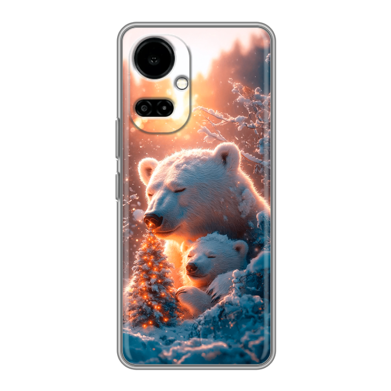 Силиконовый чехол на Tecno Camon 19 с принтом Новый год Силиконовый чехол на Tecno Camon 19 с принтом Новый год