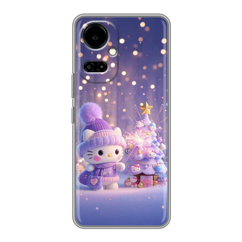 Силиконовый чехол на Tecno Camon 19 с принтом Новый год Силиконовый чехол на Tecno Camon 19 с принтом Новый год
